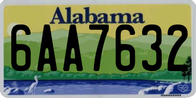 AL license plate 6AA7632
