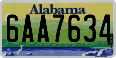 AL license plate 6AA7634