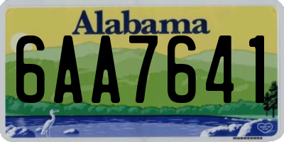 AL license plate 6AA7641