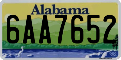 AL license plate 6AA7652