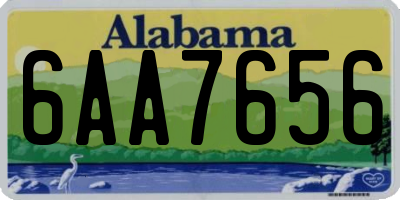 AL license plate 6AA7656