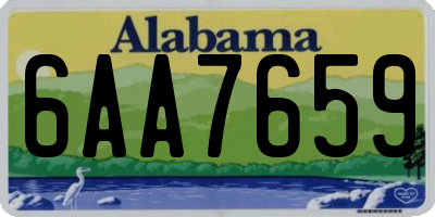AL license plate 6AA7659
