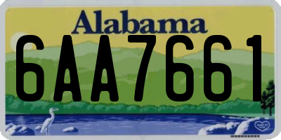 AL license plate 6AA7661