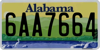 AL license plate 6AA7664