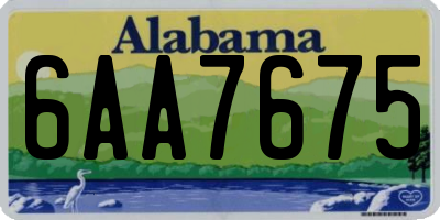 AL license plate 6AA7675