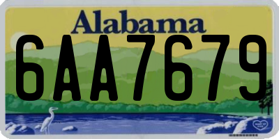 AL license plate 6AA7679