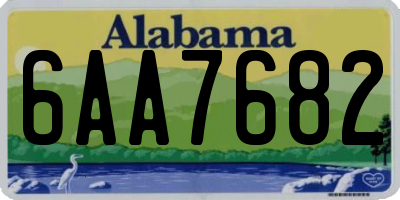 AL license plate 6AA7682
