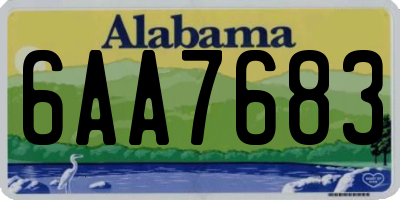 AL license plate 6AA7683