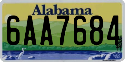 AL license plate 6AA7684