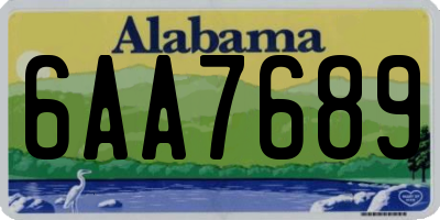 AL license plate 6AA7689