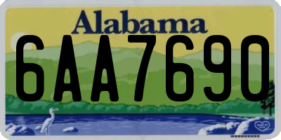 AL license plate 6AA7690