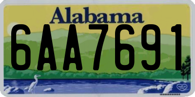 AL license plate 6AA7691