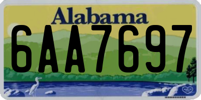 AL license plate 6AA7697