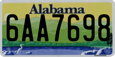 AL license plate 6AA7698