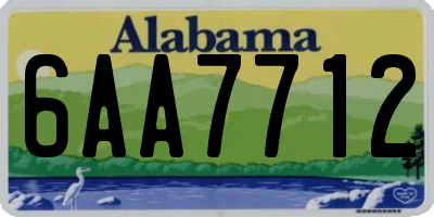 AL license plate 6AA7712