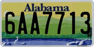 AL license plate 6AA7713