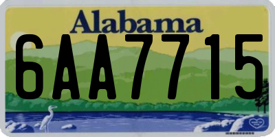 AL license plate 6AA7715