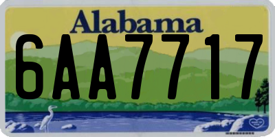 AL license plate 6AA7717