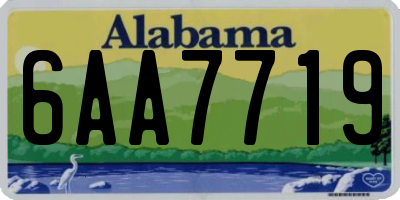 AL license plate 6AA7719