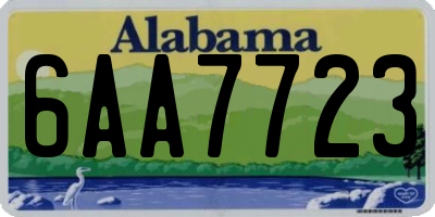 AL license plate 6AA7723