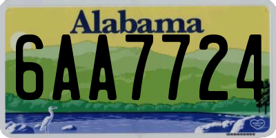 AL license plate 6AA7724
