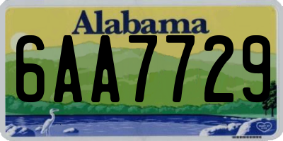 AL license plate 6AA7729
