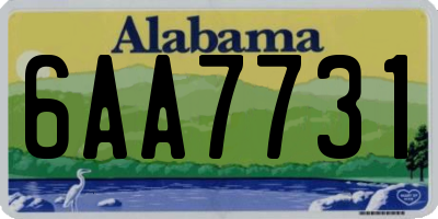 AL license plate 6AA7731