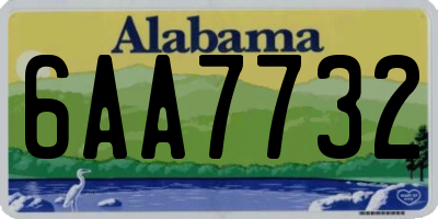 AL license plate 6AA7732