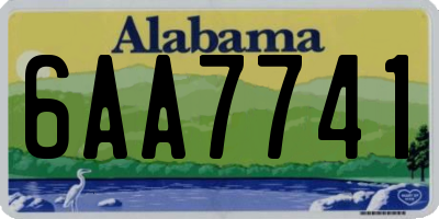 AL license plate 6AA7741