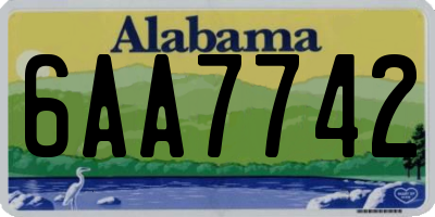 AL license plate 6AA7742