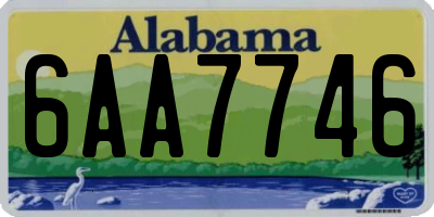 AL license plate 6AA7746