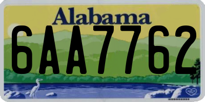 AL license plate 6AA7762