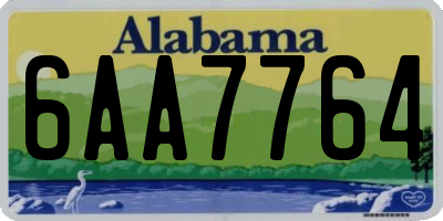 AL license plate 6AA7764