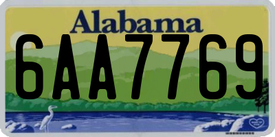 AL license plate 6AA7769