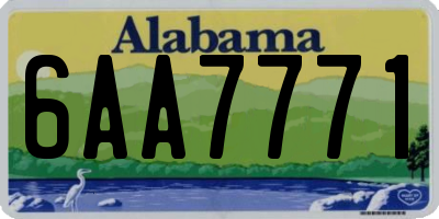 AL license plate 6AA7771
