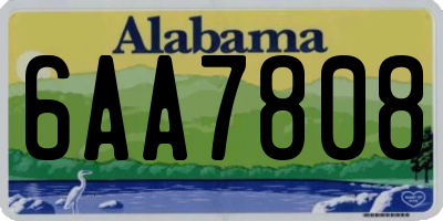 AL license plate 6AA7808