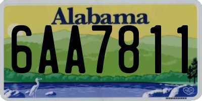 AL license plate 6AA7811