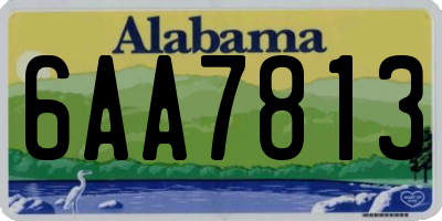 AL license plate 6AA7813