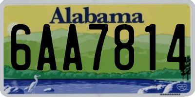 AL license plate 6AA7814