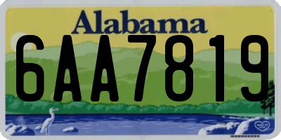 AL license plate 6AA7819
