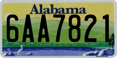 AL license plate 6AA7821