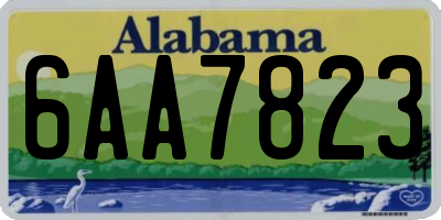 AL license plate 6AA7823