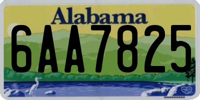 AL license plate 6AA7825