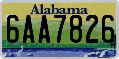 AL license plate 6AA7826