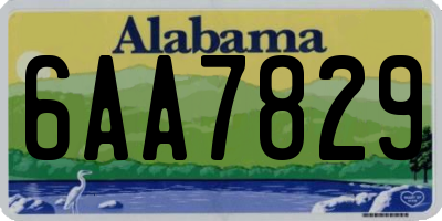 AL license plate 6AA7829