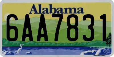 AL license plate 6AA7831