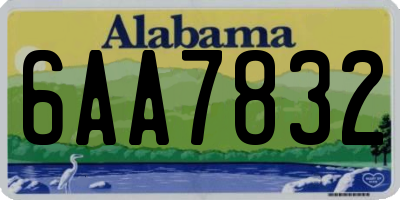AL license plate 6AA7832