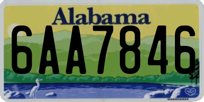 AL license plate 6AA7846