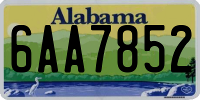 AL license plate 6AA7852