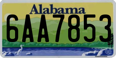 AL license plate 6AA7853
